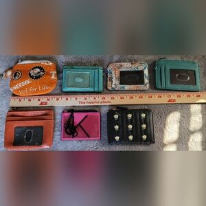 BUNDLE OF 7 SMALL WALLETS/CHANGE PURSES EUC NEW USED